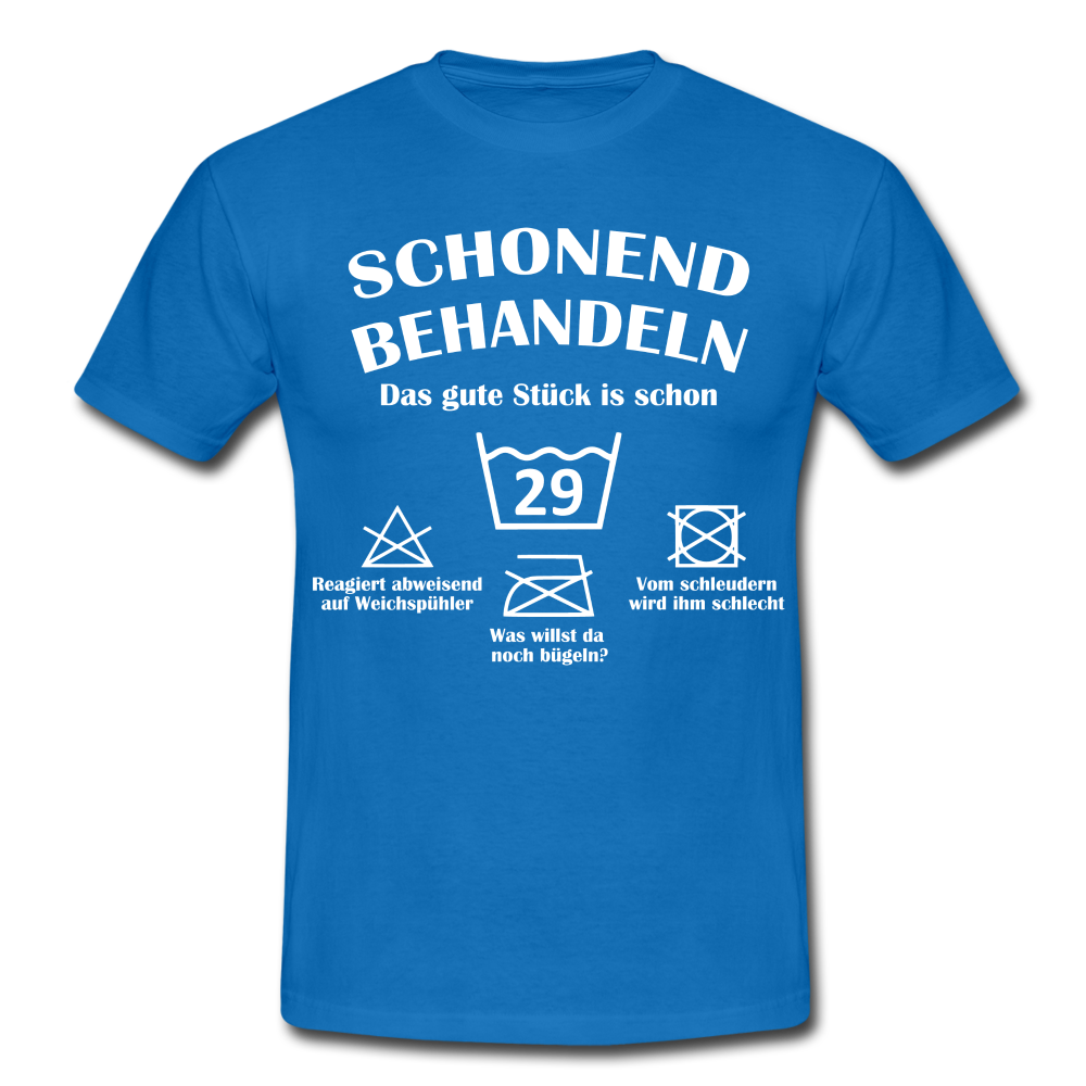 29. Geburtstags T-Shirt Schonend Behandeln - Das gute Stück is schon 29 Lustiges Geschenk Shirt - royal blue