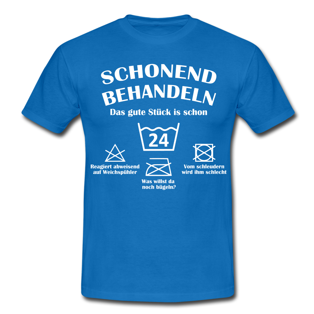 24. Geburtstags T-Shirt Schonend Behandeln - Das gute Stück is schon 24 Lustiges Geschenk Shirt - royal blue