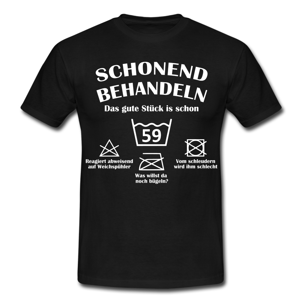 59. Geburtstags T-Shirt Schonend Behandeln - Das gute Stück is schon 59 Lustiges Geschenk Shirt - black