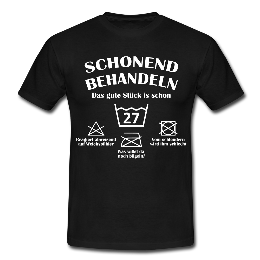 27. Geburtstags T-Shirt Schonend Behandeln - Das gute Stück is schon 27 Lustiges Geschenk Shirt - black