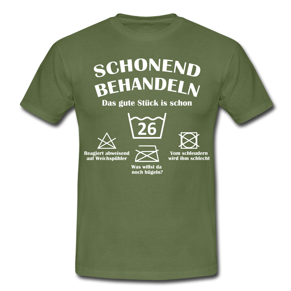 26. Geburtstags T-Shirt Schonend Behandeln - Das gute Stück is schon 26 Lustiges Geschenk Shirt - military green