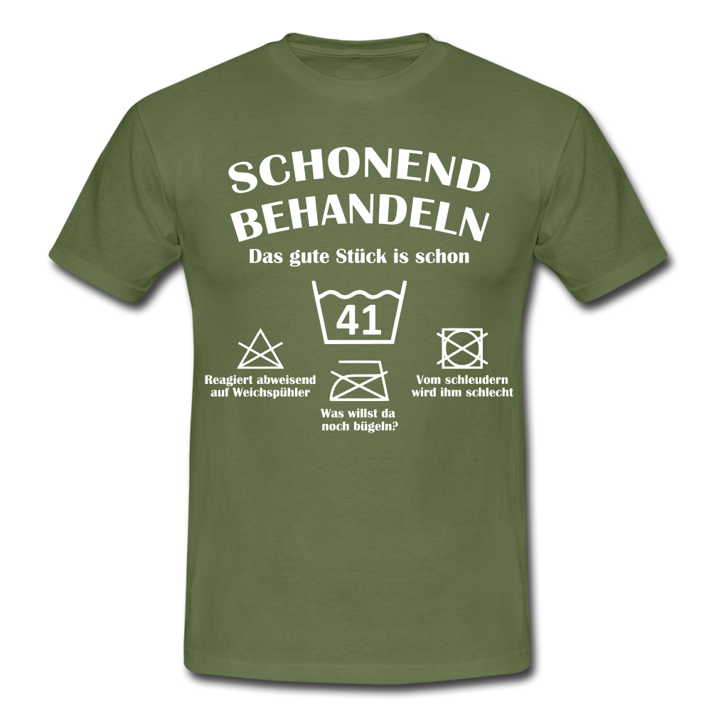 41. Geburtstags T-Shirt Schonend Behandeln - Das gute Stück is schon 41 Lustiges Geschenk Shirt - military green