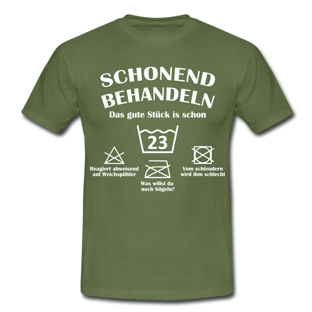23. Geburtstags T-Shirt Schonend Behandeln - Das gute Stück is schon 23 Lustiges Geschenk Shirt - military green