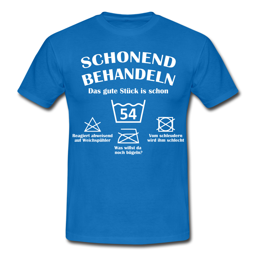 54. Geburtstags T-Shirt Schonend Behandeln - Das gute Stück is schon 54 Lustiges Geschenk Shirt - royal blue