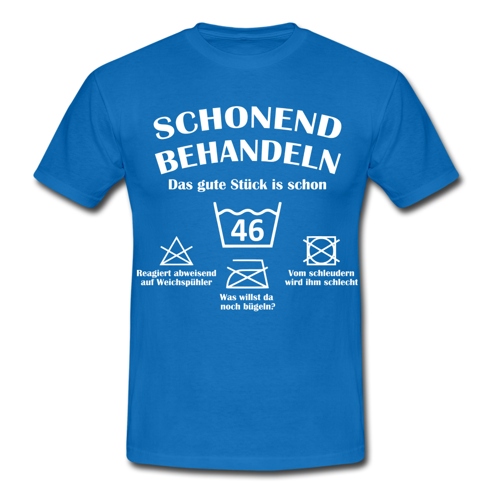 46. Geburtstags T-Shirt Schonend Behandeln - Das gute Stück is schon 46 Lustiges Geschenk Shirt - royal blue
