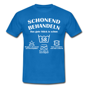 58. Geburtstags T-Shirt Schonend Behandeln - Das gute Stück is schon 58 Lustiges Geschenk Shirt - royal blue