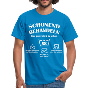 58. Geburtstags T-Shirt Schonend Behandeln - Das gute Stück is schon 58 Lustiges Geschenk Shirt - royal blue