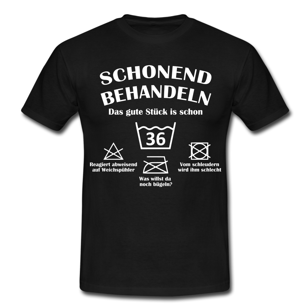 36. Geburtstags T-Shirt Schonend Behandeln - Das gute Stück is schon 36 Lustiges Geschenk Shirt - black