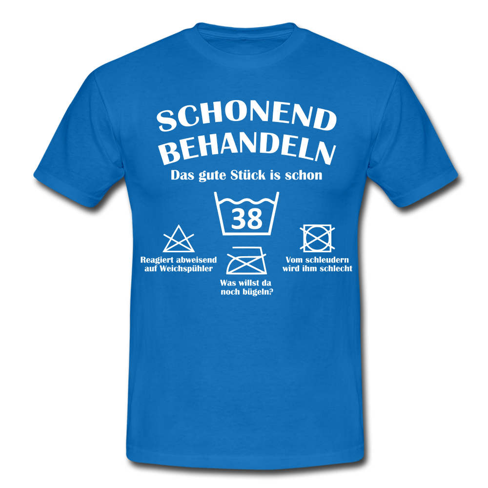 38. Geburtstags T-Shirt Schonend Behandeln - Das gute Stück is schon 38 Lustiges Geschenk Shirt - royal blue