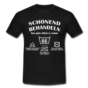 66. Geburtstags T-Shirt Schonend Behandeln - Das gute Stück is schon 66 Lustiges Geschenk Shirt - black