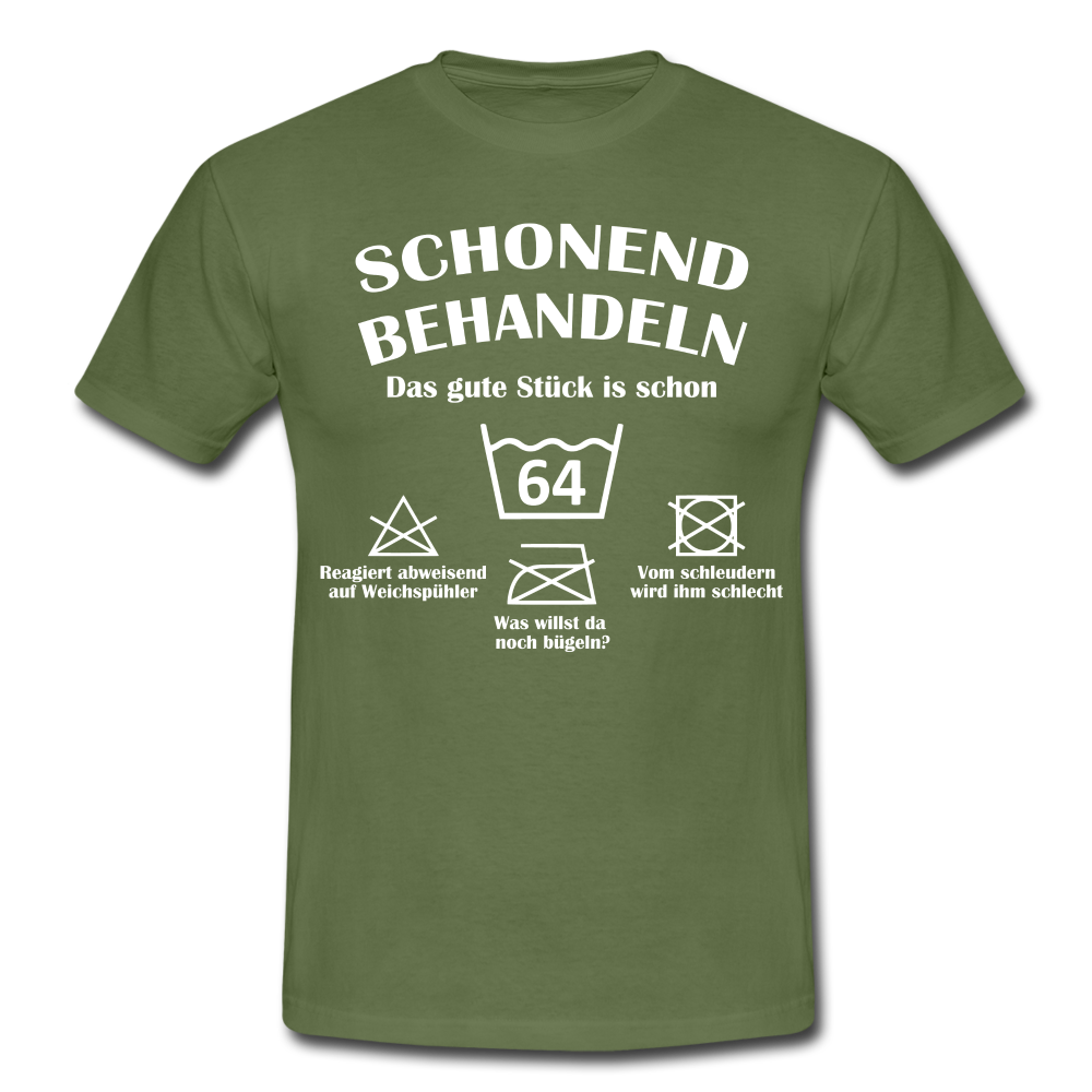 64. Geburtstags T-Shirt Schonend Behandeln - Das gute Stück is schon 64 Lustiges Geschenk Shirt - military green