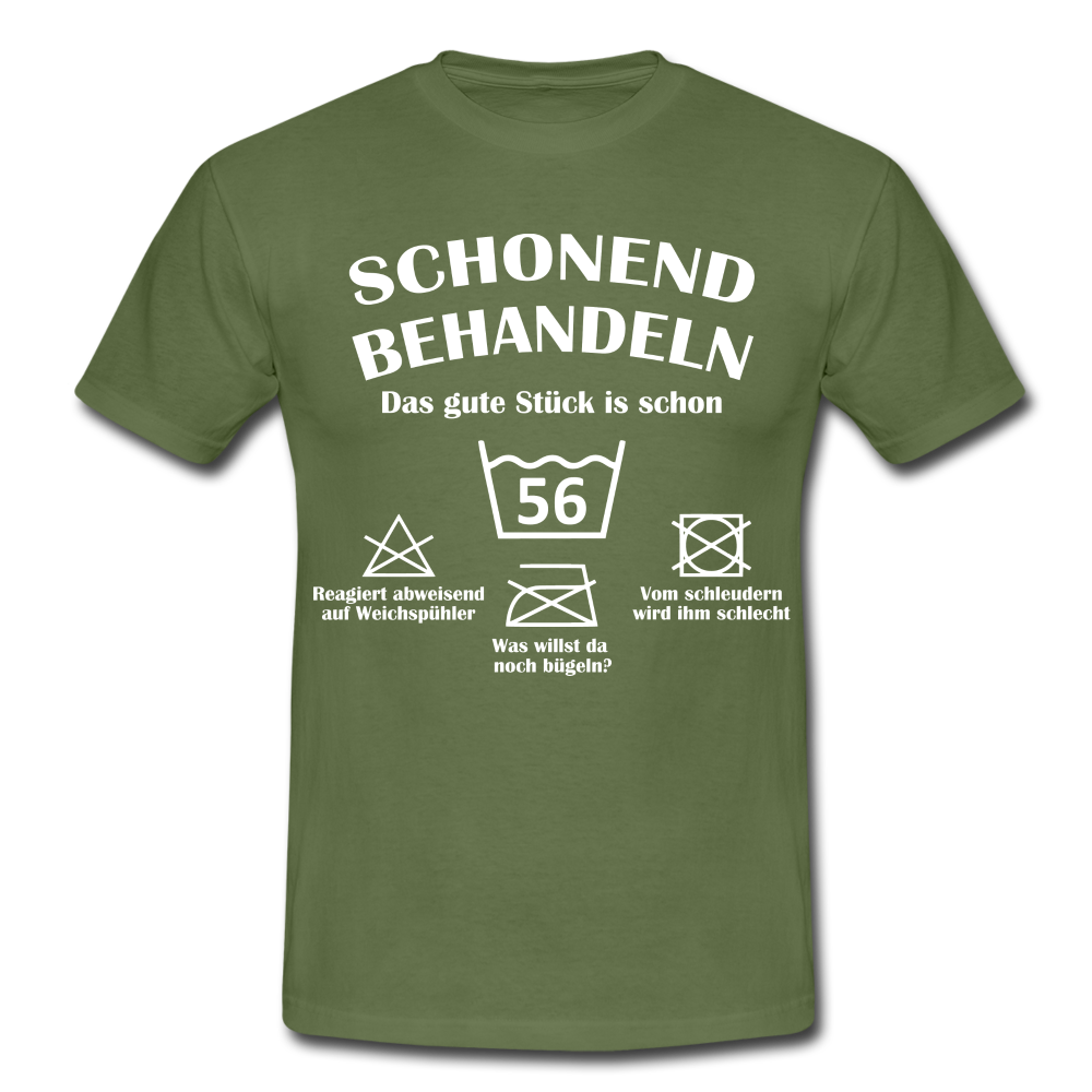 56. Geburtstags T-Shirt Schonend Behandeln - Das gute Stück is schon 56 Lustiges Geschenk Shirt - military green