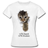 Süße Katze 20% Baumwolle 80% Katzenhaare Lustiges Geschenk Frauen T-Shirt - white