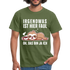 Faultier Shirt Irgendwas ist hier faul Lustiges T-Shirt - military green