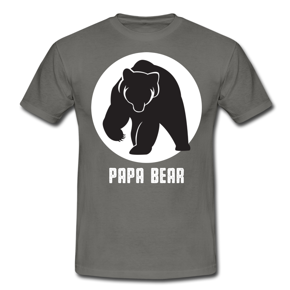 Papa Bear proud Daddy stolzer Vater T-Shirt - graphite grey