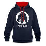 Papa Bear proud Daddy stolzer Vater Hoodie - navy/red
