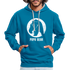 Papa Bear proud Daddy stolzer Vater Hoodie - peacock blue/heather grey