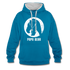 Papa Bear proud Daddy stolzer Vater Hoodie - peacock blue/heather grey