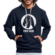 Papa Bear proud Daddy stolzer Vater Hoodie - navy/heather grey