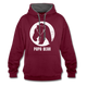 Papa Bear proud Daddy stolzer Vater Hoodie - burgundy/charcoal