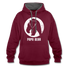 Papa Bear proud Daddy stolzer Vater Hoodie - burgundy/charcoal