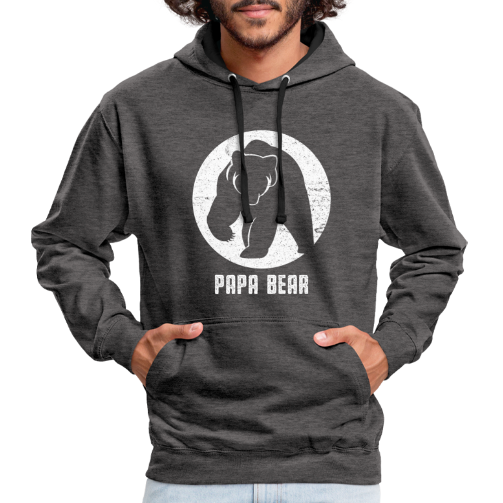 Papa Bear proud Daddy stolzer Vater Hoodie - charcoal/black