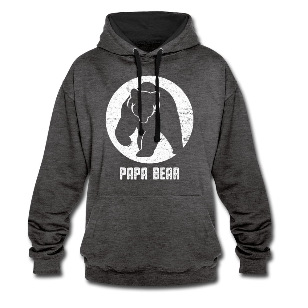 Papa Bear proud Daddy stolzer Vater Hoodie - charcoal/black