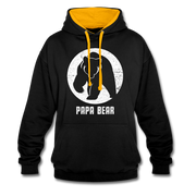 Papa Bear proud Daddy stolzer Vater Hoodie - black/gold