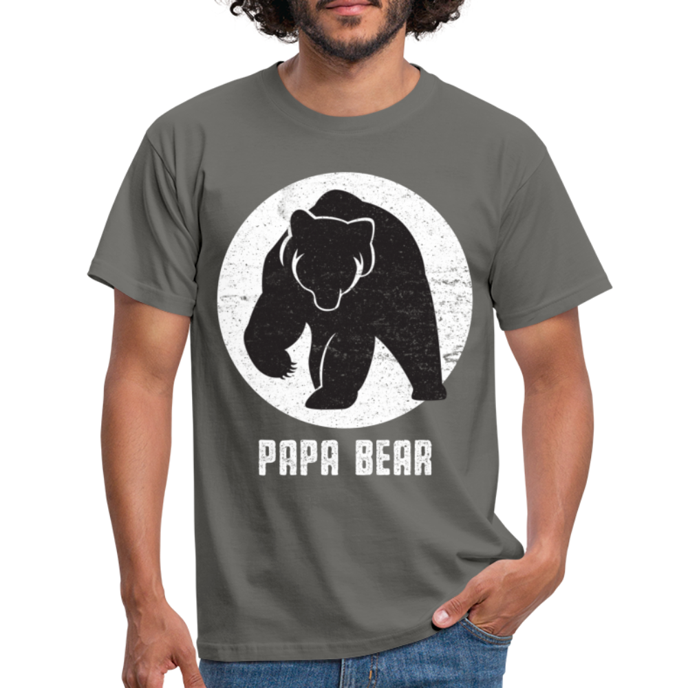 Papa Bear proud Daddy stolzer Vater T-Shirt - graphite grey