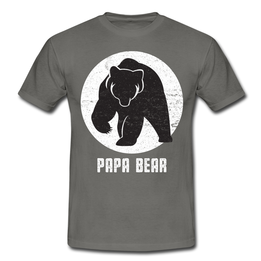 Papa Bear proud Daddy stolzer Vater T-Shirt - graphite grey