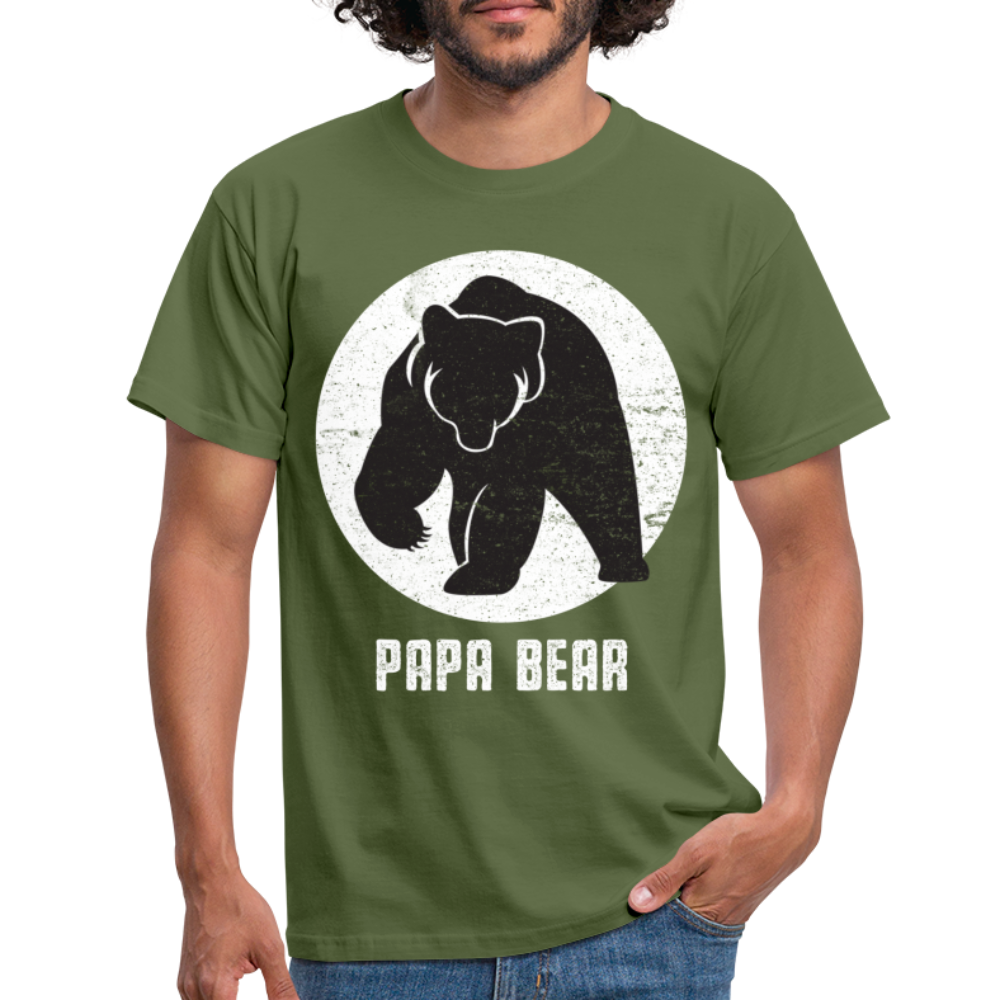 Papa Bear proud Daddy stolzer Vater T-Shirt - military green