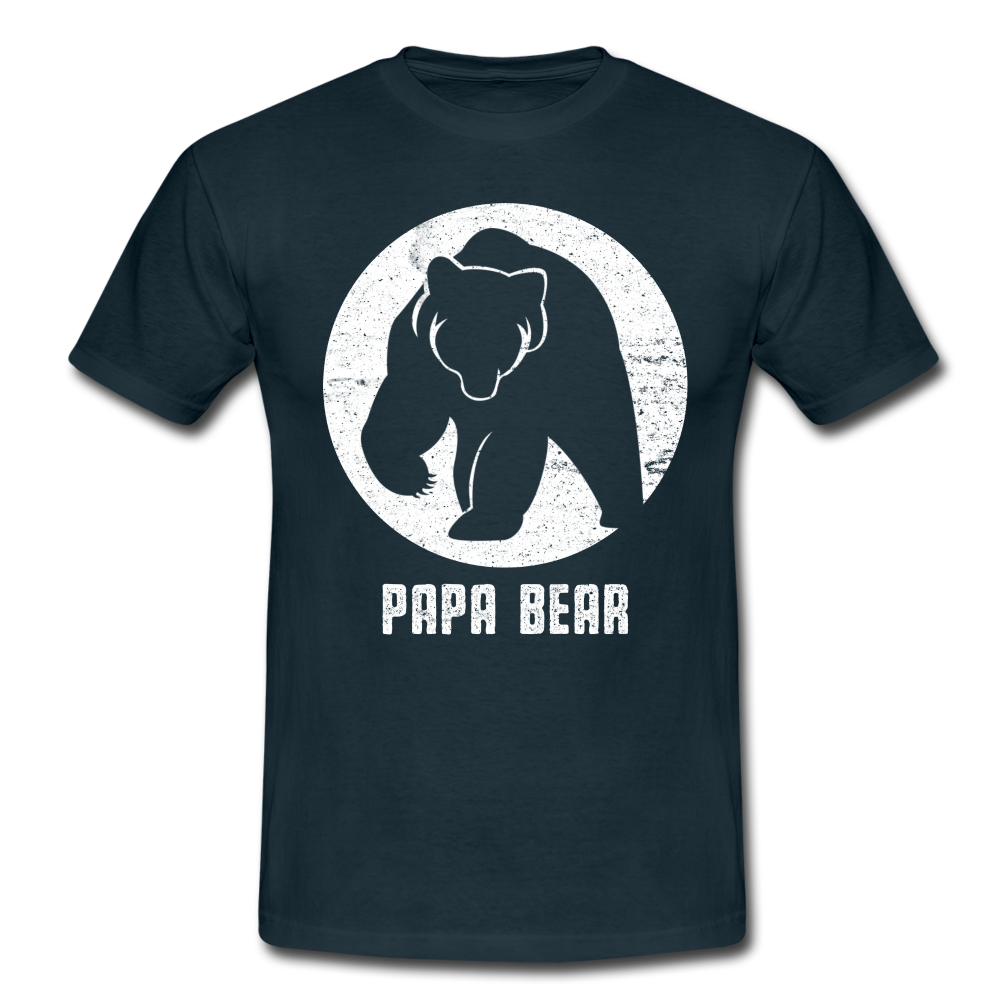 Papa Bear proud Daddy stolzer Vater T-Shirt - navy