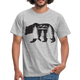 Bär Wildnis Wandern Berge Outdoor T-Shirt - heather grey