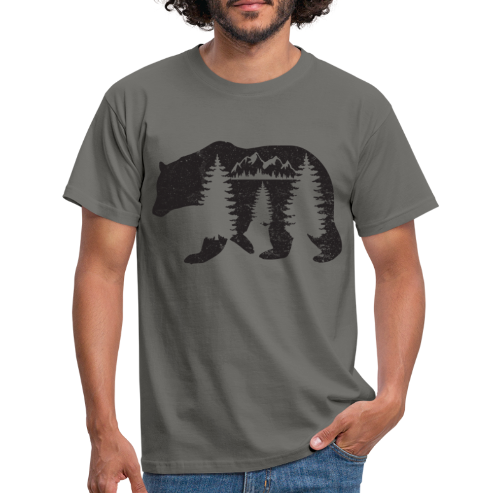 Bär Wildnis Wandern Berge Outdoor T-Shirt - graphite grey