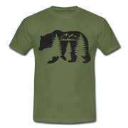 Bär Wildnis Wandern Berge Outdoor T-Shirt - military green