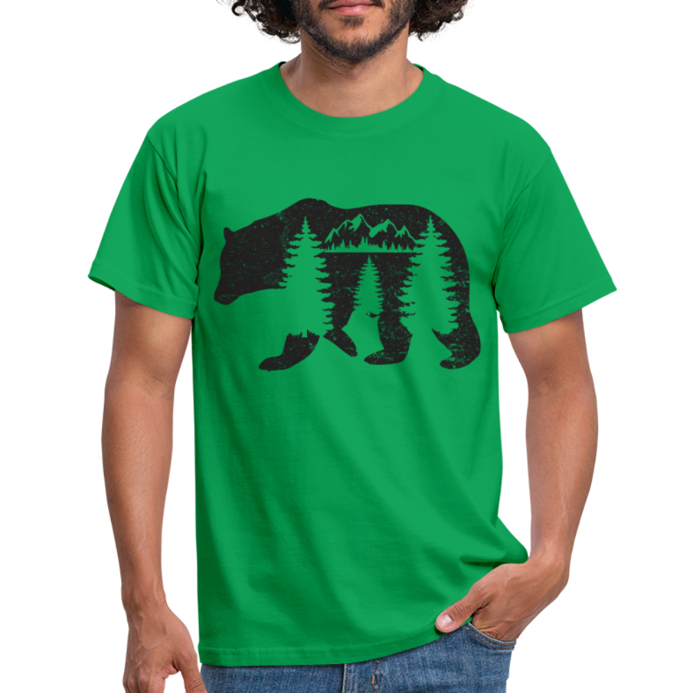 Bär Wildnis Wandern Berge Outdoor T-Shirt - kelly green