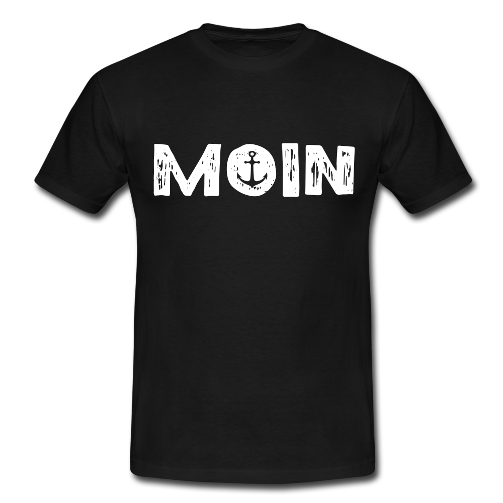Anker Norddeutsches MOIN Lustiges Männer T-Shirt - black