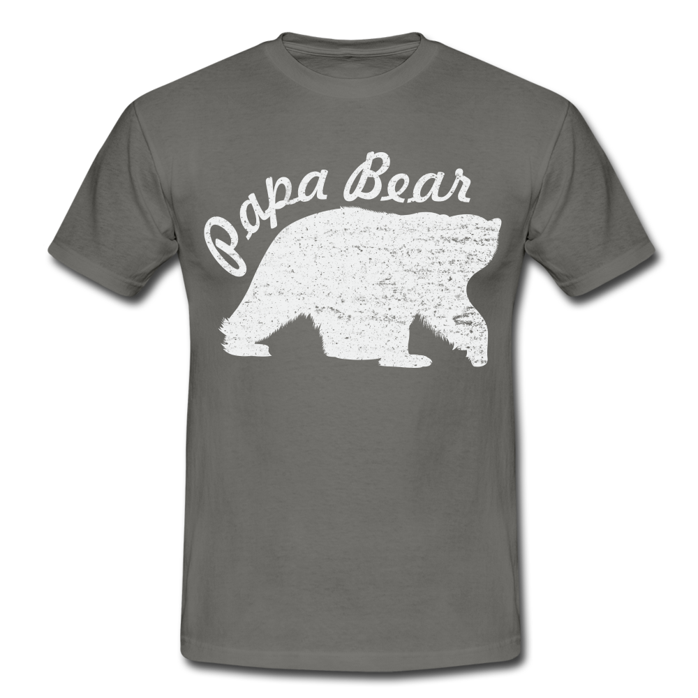 Papa Bear proud Daddy stolzer Vater T-Shirt - graphite grey