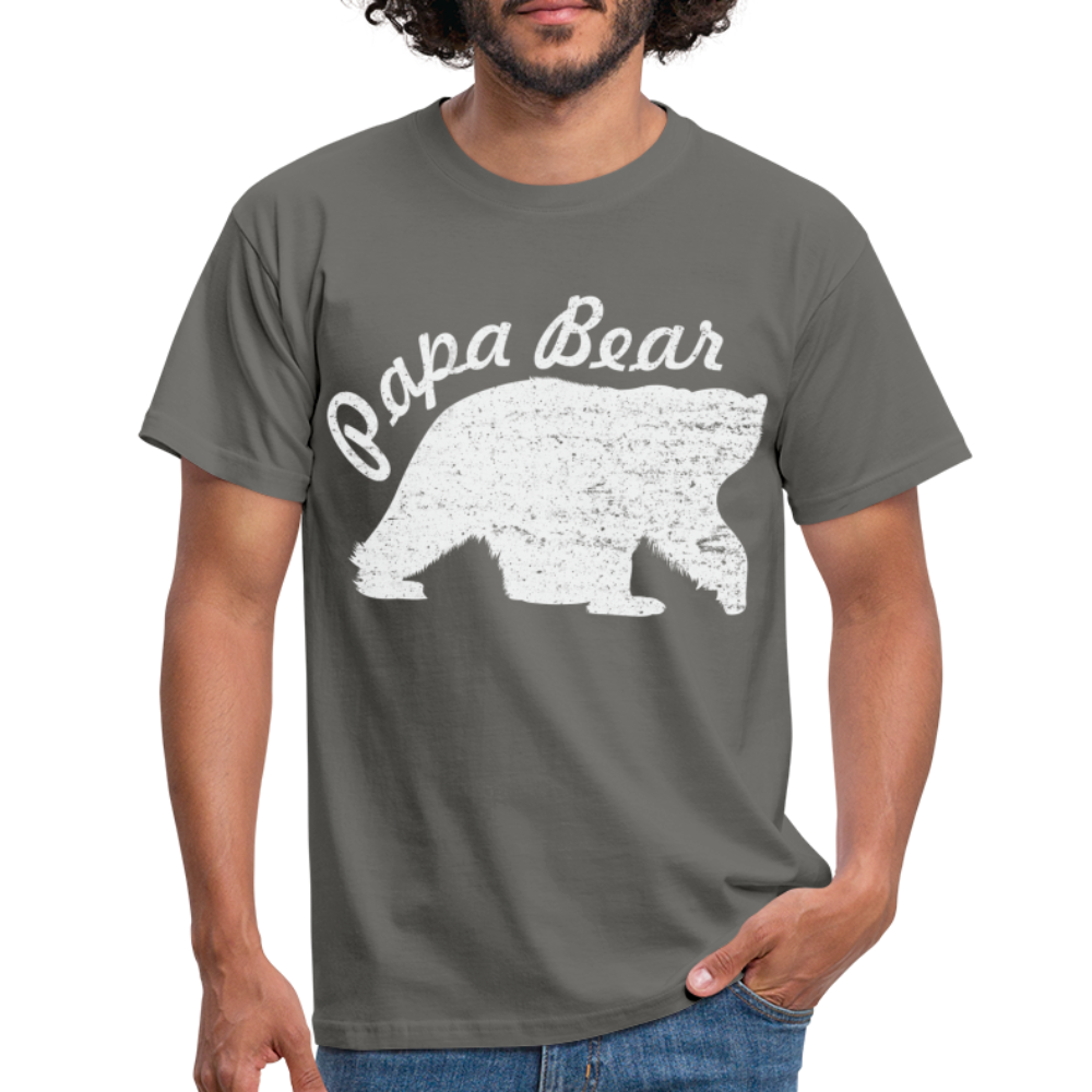 Papa Bear proud Daddy stolzer Vater T-Shirt - graphite grey