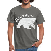 Papa Bear proud Daddy stolzer Vater T-Shirt - graphite grey