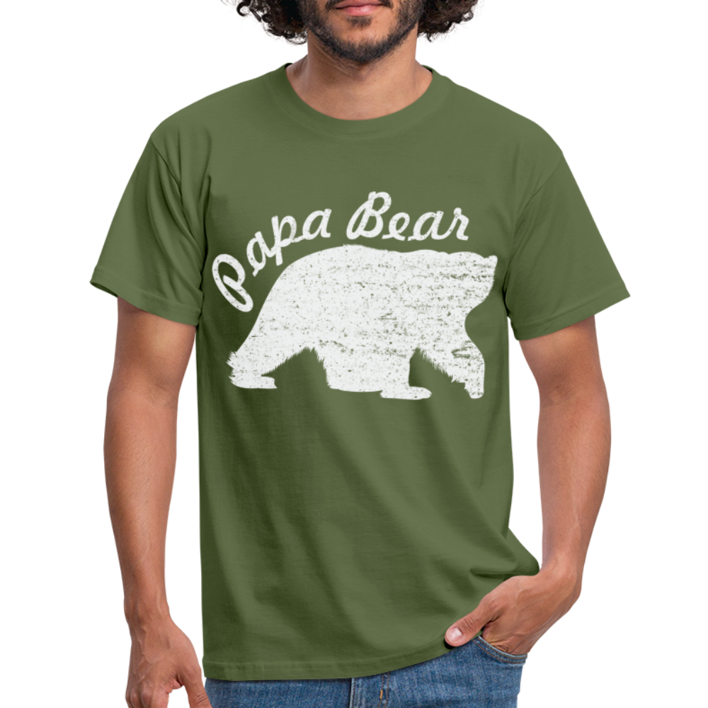 Papa Bear proud Daddy stolzer Vater T-Shirt - military green