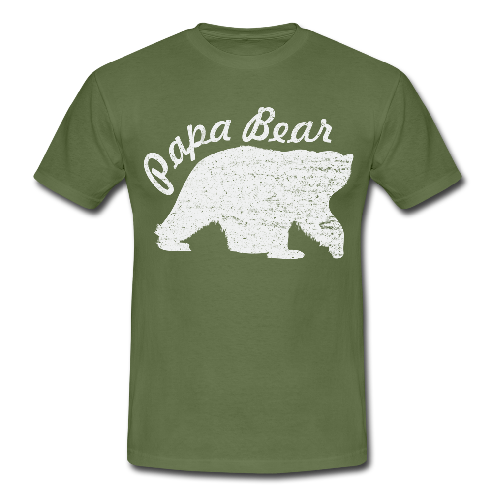 Papa Bear proud Daddy stolzer Vater T-Shirt - military green