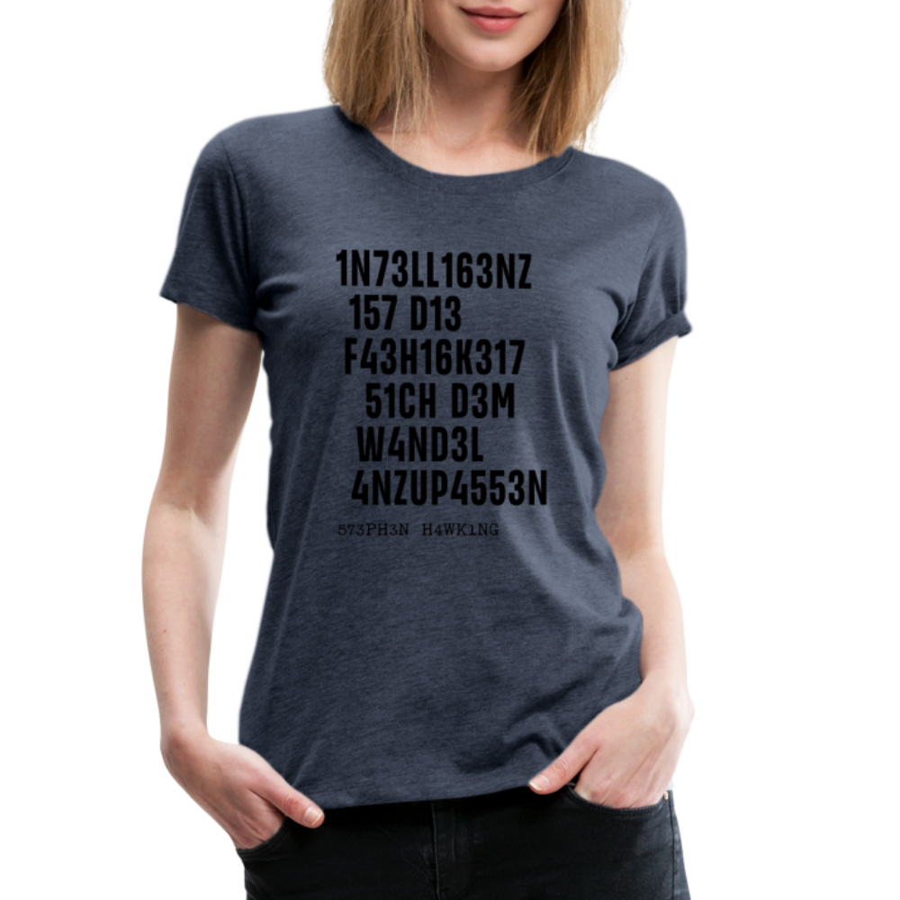 Intelligenz Hawking Zitat T-Shirt - heather blue
