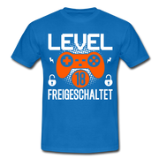 Gamer 18. Geburtstag Gaming Shirt Level 18 Freigeschaltet Geschenk T-Shirt - royal blue