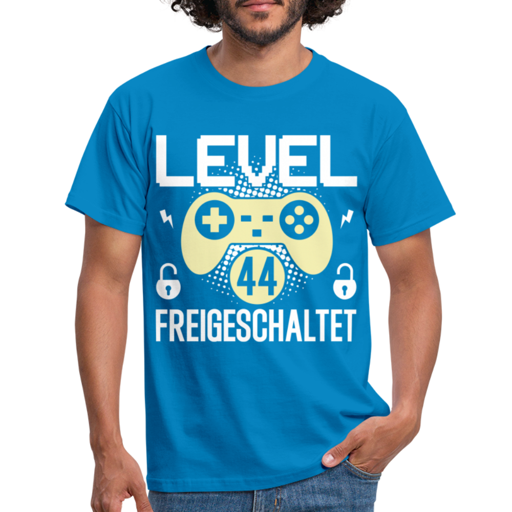 Gamer 44. Geburtstag Gaming Shirt Level 44 Freigeschaltet Geschenk T-Shirt - royal blue