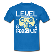 Gamer 30. Geburtstag Gaming Shirt Level 30 Freigeschaltet Geschenk T-Shirt - royal blue