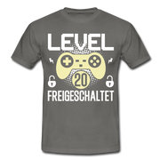 Gamer 20. Geburtstag Gaming Shirt Level 20 Freigeschaltet Geschenk T-Shirt - graphite grey