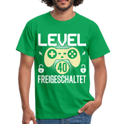 Gamer 40. Geburtstag Gaming Shirt Level 40 Freigeschaltet Geschenk T-Shirt - kelly green