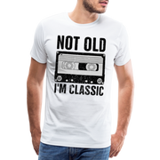 Retro Kassette Tape Not Old I'm Classic Witziges Nostalgie Premium T-Shirt - white