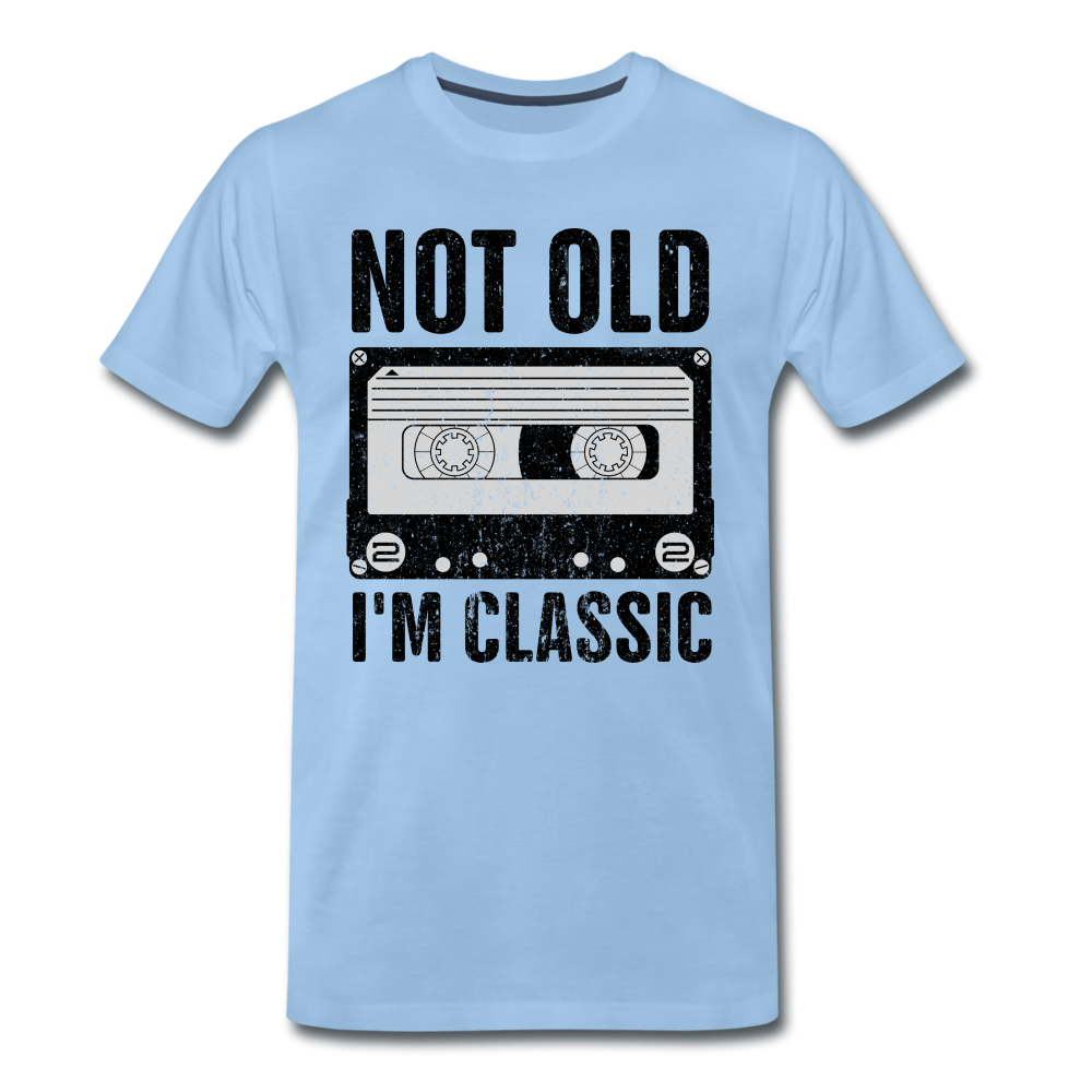 Retro Kassette Tape Not Old I'm Classic Witziges Nostalgie Premium T-Shirt - sky